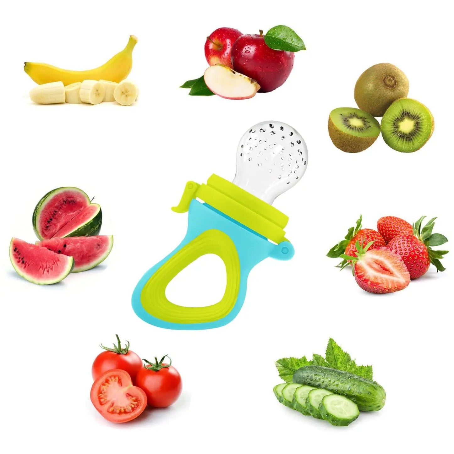 Biberon cuillère + 2 sucettes pour bébé (6 tétines)
