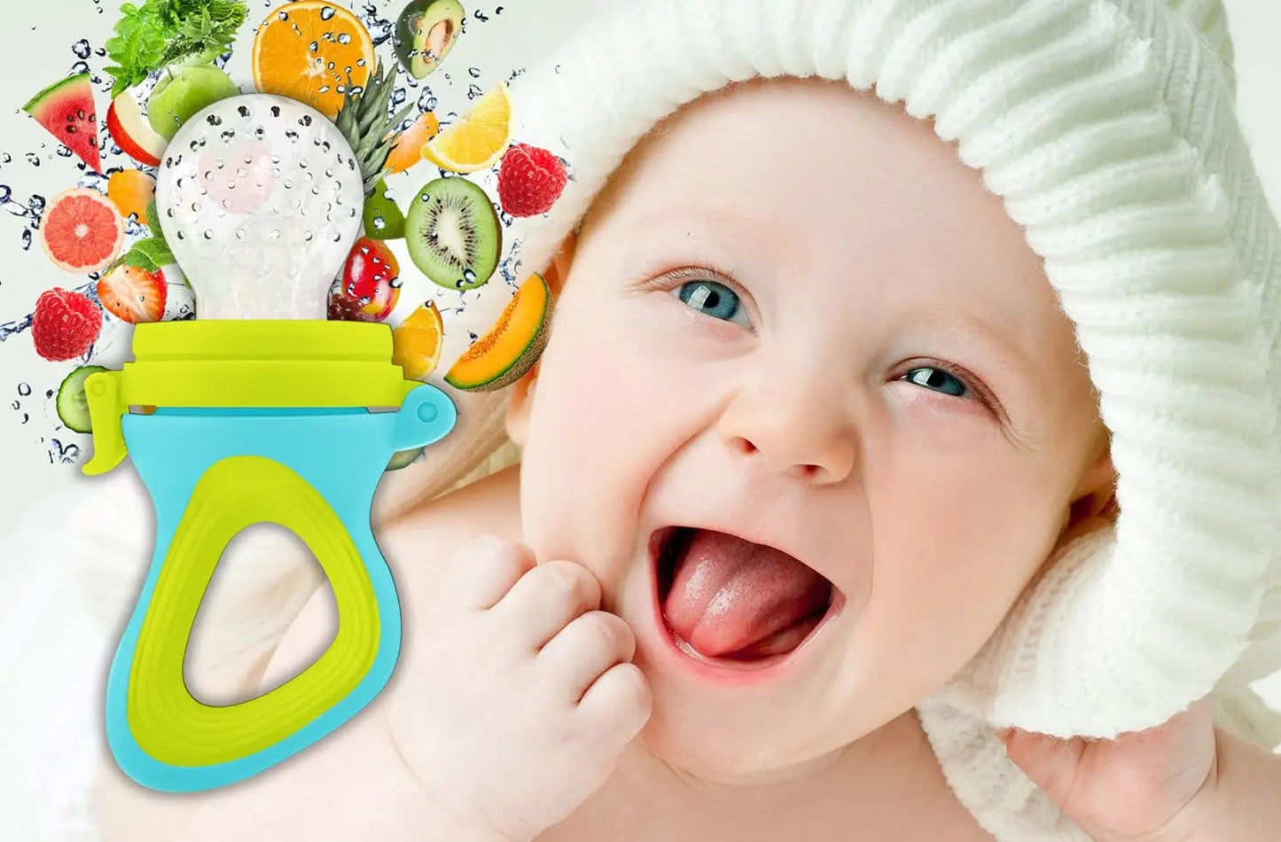 Biberon cuillère + 2 sucettes pour bébé (6 tétines)
