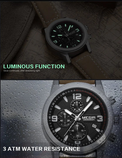 Montre en Cuir Premium  MEGIR As