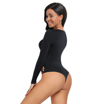 Body gainant à manches longues seamless