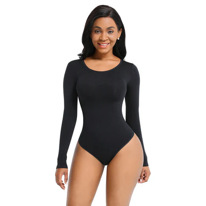 Body gainant à manches longues seamless