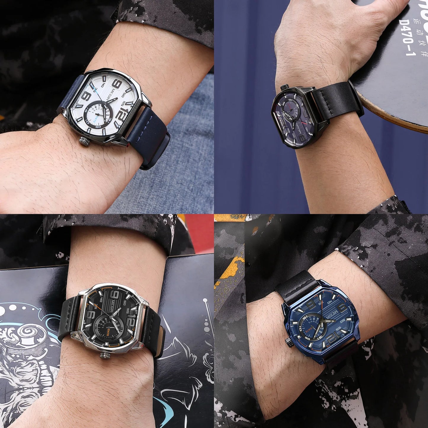 Montre en Cuir Précieuse    MEGIR Zircon