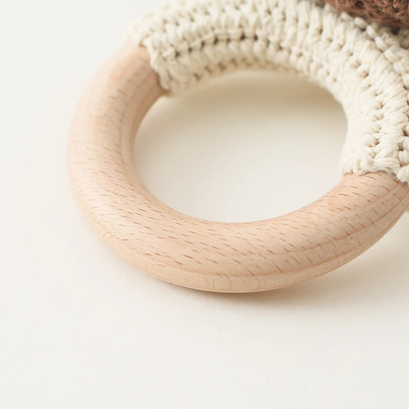Hochet en bois de Hêtre - Jouet Montessori
