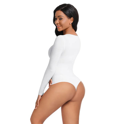 Body gainant à manches longues seamless