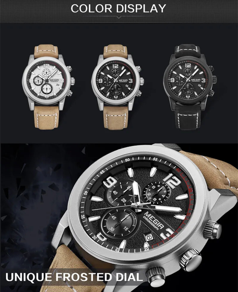 Montre en Cuir Premium  MEGIR As