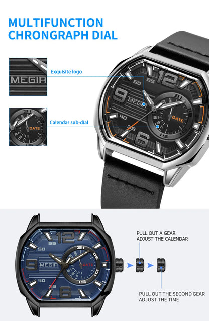 Montre en Cuir Précieuse    MEGIR Zircon