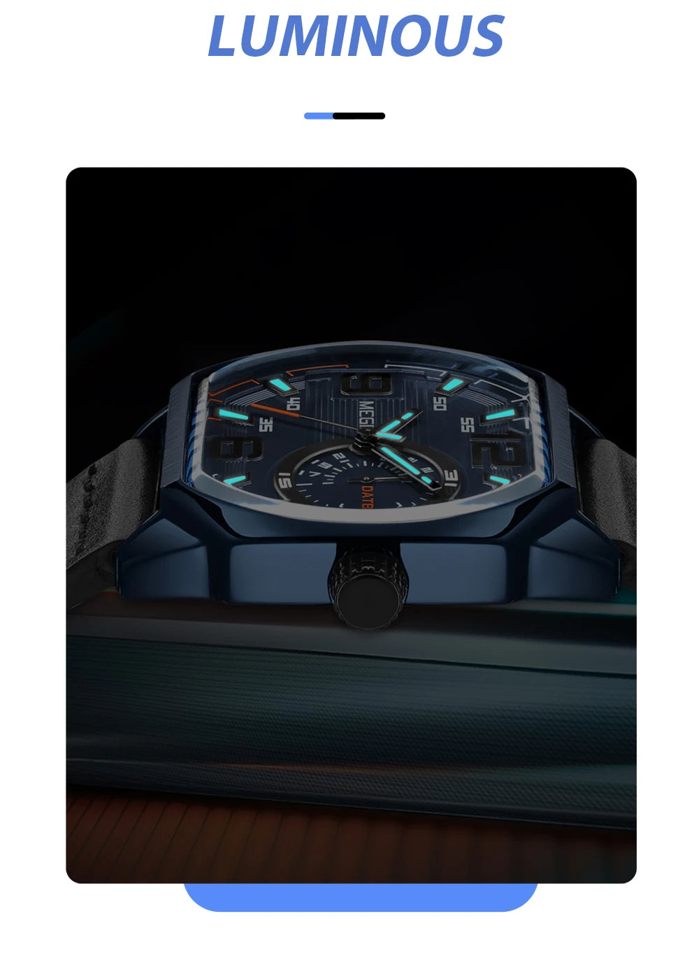 Montre en Cuir Précieuse    MEGIR Zircon
